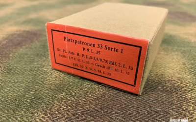 Common German WW2 ammo boxes used for 15 rounds of 8x57 bullets.