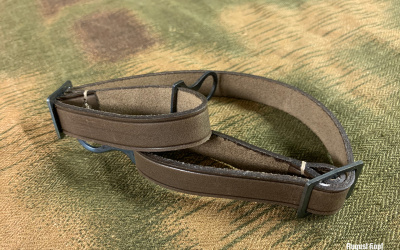 Great reproduction of leather chinstrap for WW1 or prewar transitional helmets.