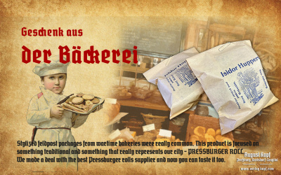 Stylized feldpost packages from wartime bakeries were really common.