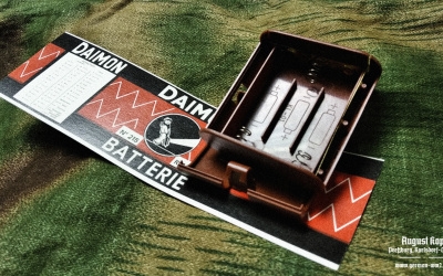 Battery holder 4,5V + label