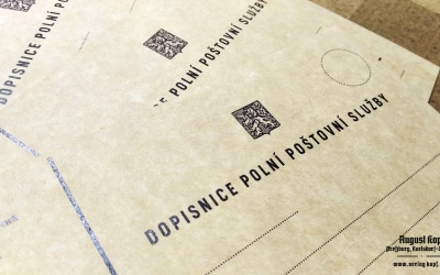 Cardboard reproduction of official correspondence card (field service postcard) of First Czechoslovak Republic, up to 1938.