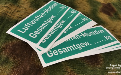 Universal sticker stencil for german luftwaffe  boxes to define weight of load.