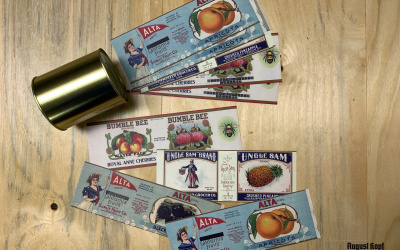 Reprint of vintage can designs.