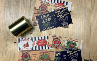 Reprint of vintage can designs.