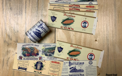 Reprint of vintage can designs.