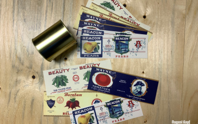 Reprint of vintage can designs.