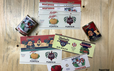 Reprint of vintage can designs.