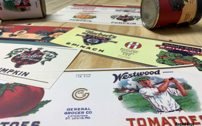 Set of 12pcs labels 1930a