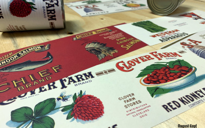 Set of 12pcs labels 1930c