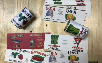 Reprint of vintage can designs.