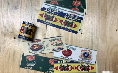 Reprint of vintage can designs.