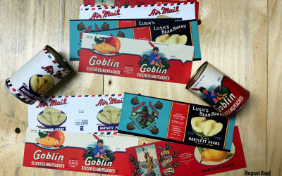 Reprint of vintage can designs.