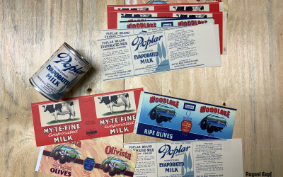 Reprint of vintage can designs.