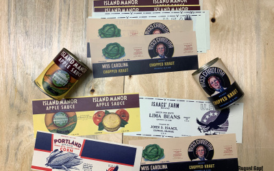 Reprint of vintage can designs.