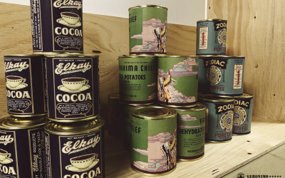 Authentic US can label design of the 1930’s – 1940’s period.