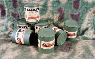 Vintage replica german can for display purposes.