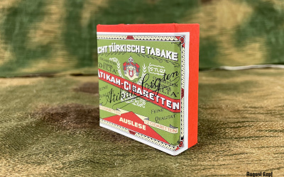 Attractive design of WW2 cigarretes box for türkische tabake.