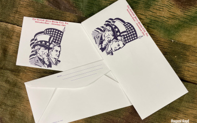 3x WW2 vintage envelope with national ilustration depicted.