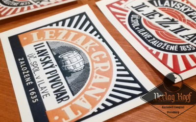 Unique reproduction of a Slovak Beer labels.