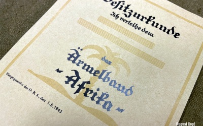 Ärmelband Afrika DAK certificate
