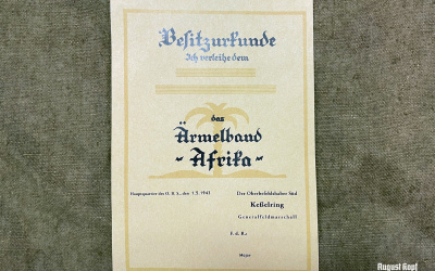 Ärmelband Afrika DAK certificate