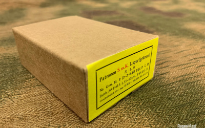 Common German WW2 ammo boxes used for 15 rounds of 8x57 bullets.