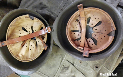 Durable Soviet era army steel helmet, shape Vz53.