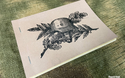 Simple set of 10 postcards in stylish booklet with nice old paper structure.