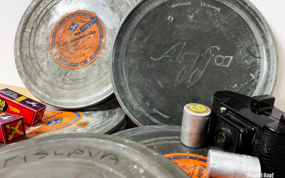 Enjoy amazing piece of history - original german metal boxes for film reels from 1930-ties.