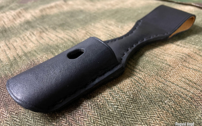 Standard model of leather bayonet frog for german dress bayonets.