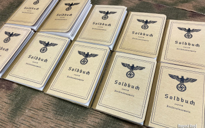 Unique reproduction of authentic WW2 German Paybook.