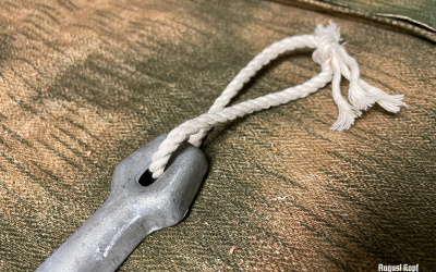 These are German postwar tent pegs, similar appearance to WW2, no markings.