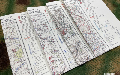 Handy set of Heereskarte related to Kursk battle and panzer battlefield Prochorowka.