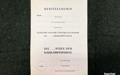 Nahkampfspange diploma.