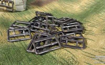 Beautiful set of original wartime buckles 23 and 25mm that were used for equipment (Tragschlaufe) and uniform (trouser fastener), also can be found on men vests.