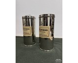 Vintage Petri dishes transport container with content