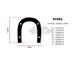Pair of steel shoe plates - Hufeisenstiefel
