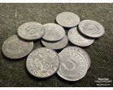 Zinc 5 Reichspfennig set of 10 coins