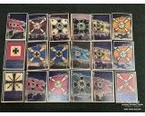 German Postcards set #13 army flags (18pcs)