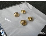 US Rank badge pair 2nd Lieutenant gold