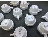 Pair of WH ceramic cups marked