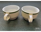 Pair of WH ceramic cups marked