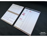 Wooden clip board marked