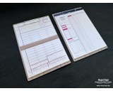 Wooden clip board marked