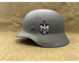Original M40 EF62 Schiefergrau WH SingleDecal stahlhelm