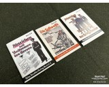 Set of 3 army uniforms/badges booklets