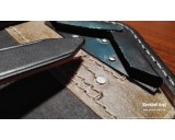 Klappspaten leather case - black color