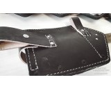 Klappspaten leather case - black color