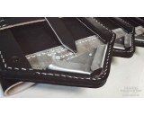 Klappspaten leather case - black color