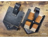 Klappspaten leather case - black color